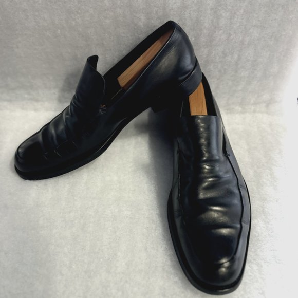 MEN'S GUCCI BLACK SLIP ON LOAFERS SZ 10.5 - Picture 3 of 3